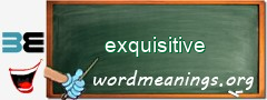 WordMeaning blackboard for exquisitive